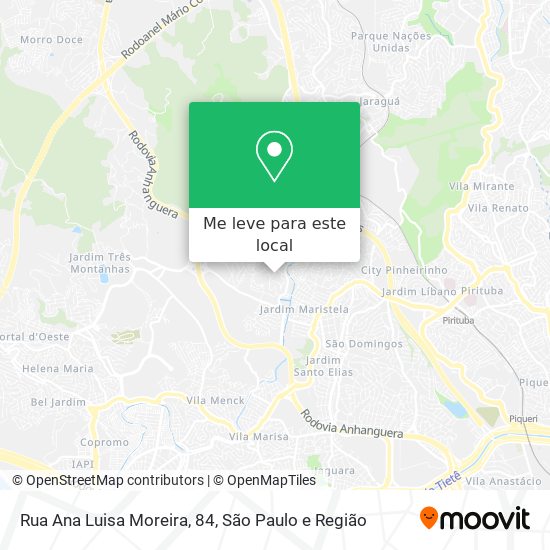 Rua Ana Luisa Moreira, 84 mapa