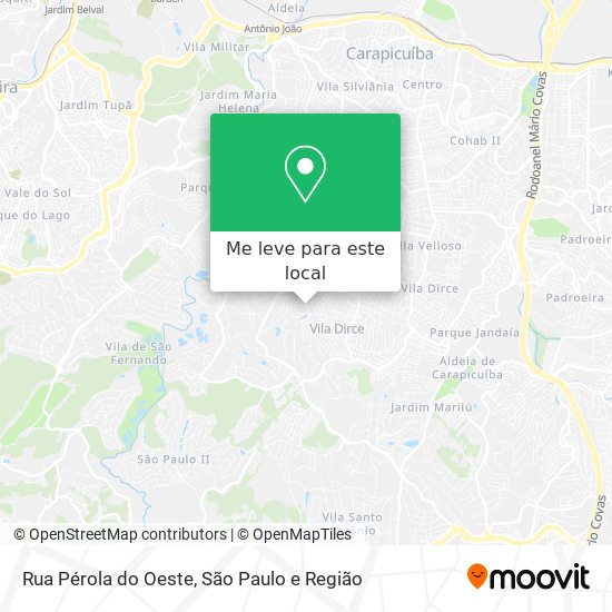 Rua Pérola do Oeste mapa