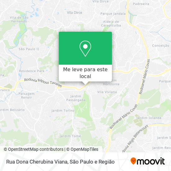 Rua Dona Cherubina Viana mapa
