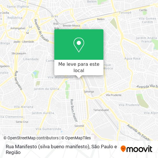 Rua Manifesto (silva bueno manifesto) mapa
