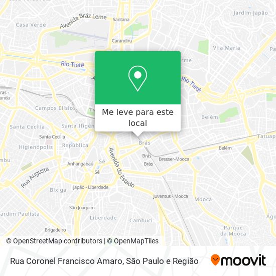 Rua Coronel Francisco Amaro mapa