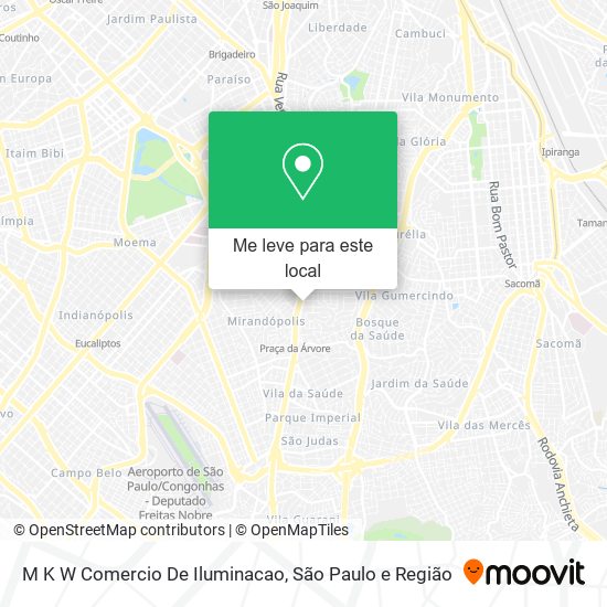 M K W Comercio De Iluminacao mapa