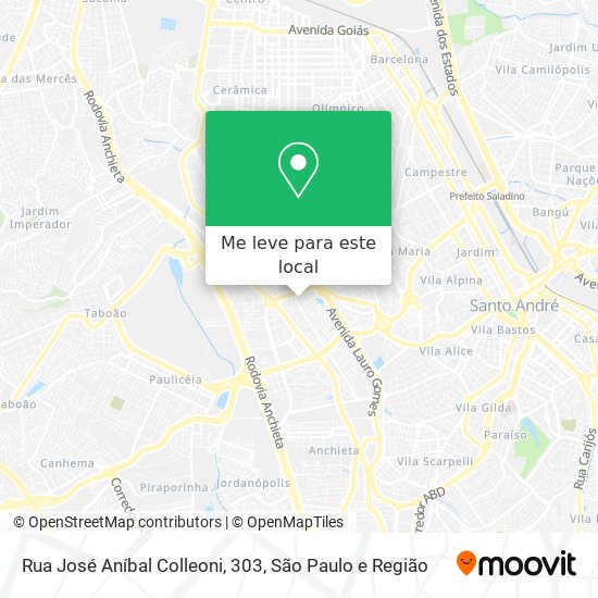 Rua José Aníbal Colleoni, 303 mapa