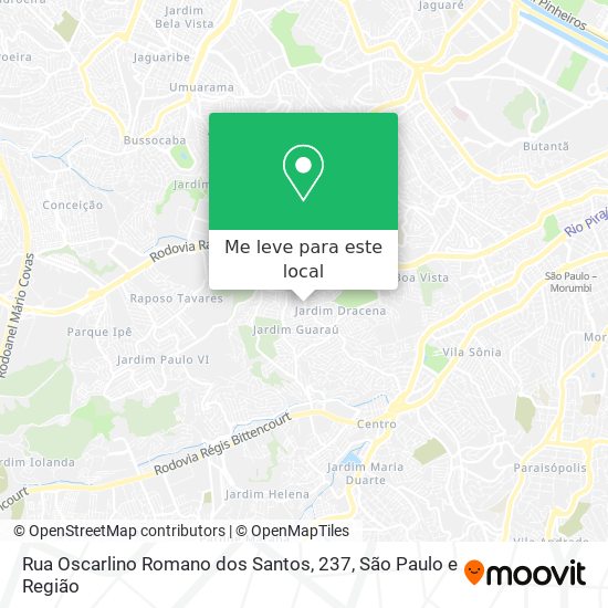 Rua Oscarlino Romano dos Santos, 237 mapa