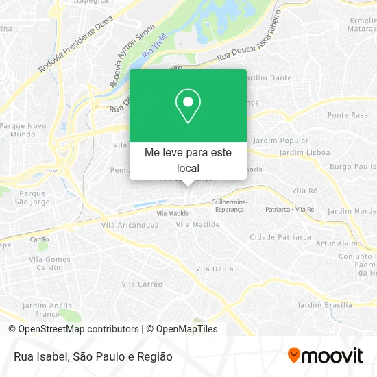 Rua Isabel mapa