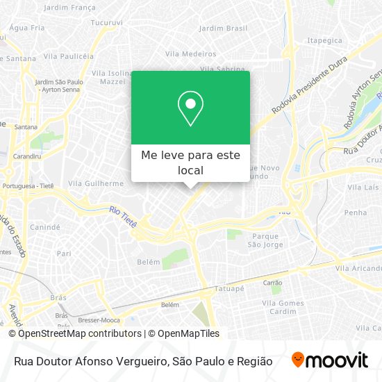 Rua Doutor Afonso Vergueiro mapa