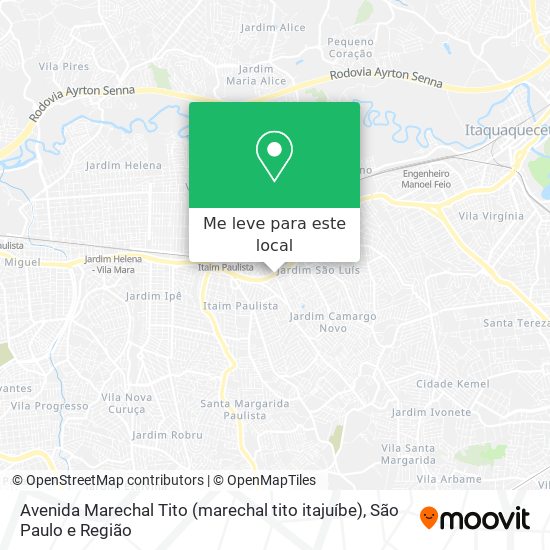 Avenida Marechal Tito (marechal tito itajuíbe) mapa