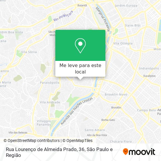 Rua Lourenço de Almeida Prado, 36 mapa