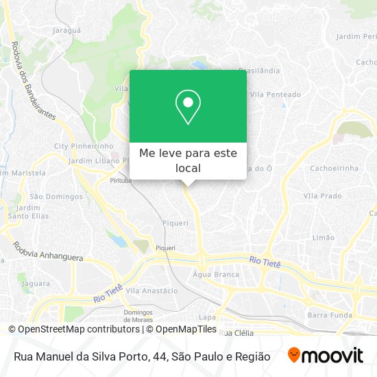 Rua Manuel da Silva Porto, 44 mapa