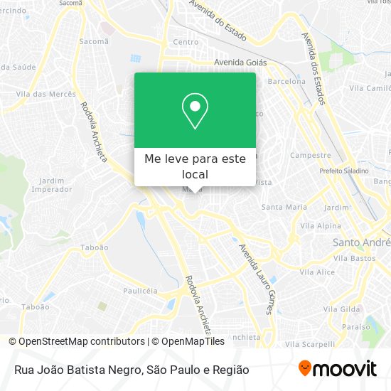 Rua João Batista Negro mapa