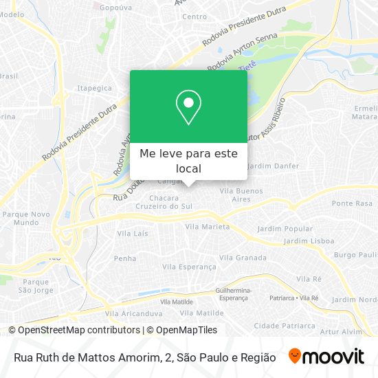 Rua Ruth de Mattos Amorim, 2 mapa