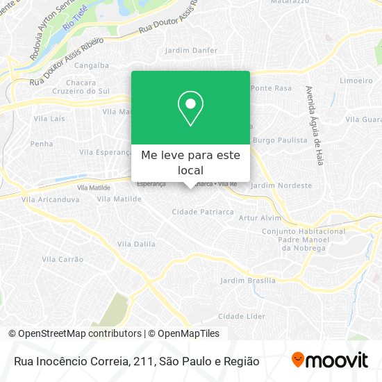 Rua Inocêncio Correia, 211 mapa