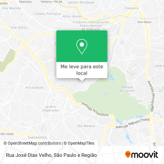 Rua José Dias Velho mapa
