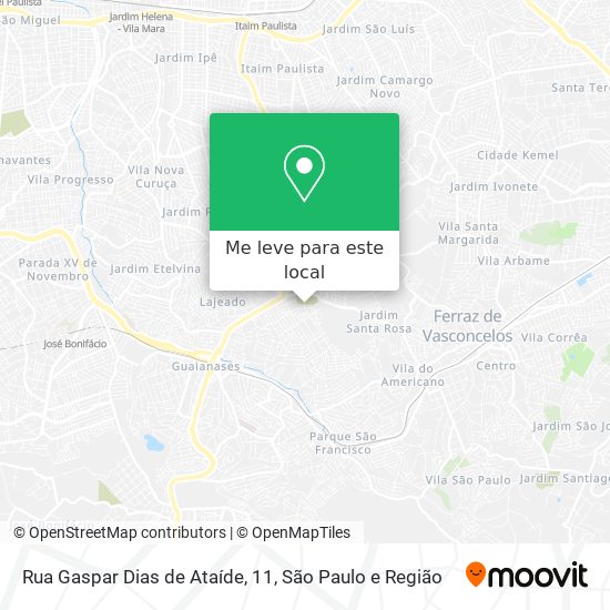 Rua Gaspar Dias de Ataíde, 11 mapa
