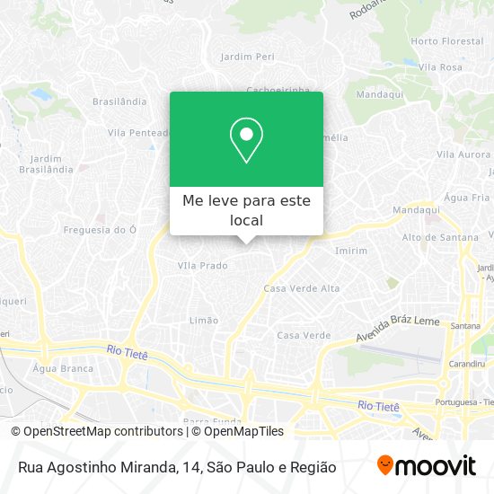 Rua Agostinho Miranda, 14 mapa