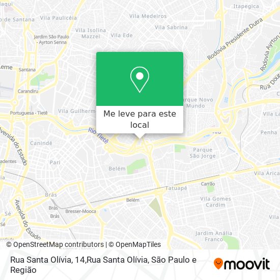 Rua Santa Olívia, 14,Rua Santa Olívia mapa
