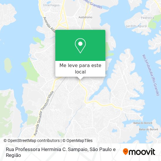 Rua Professora Hermínia C. Sampaio mapa