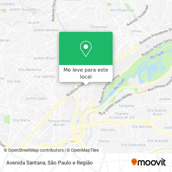 Avenida Santana mapa