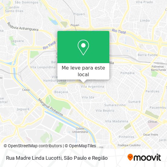 Rua Madre Linda Lucotti mapa