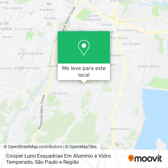 Cooper Lumi Esquadrias Em Alumínio e Vidro Temperado mapa