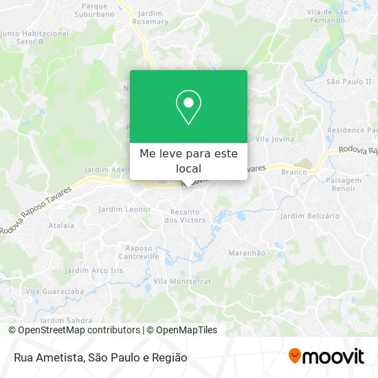 Rua Ametista mapa