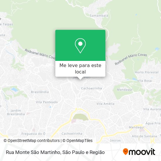 Rua Monte São Martinho mapa