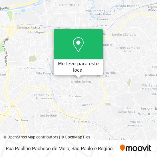 Rua Paulino Pacheco de Melo mapa