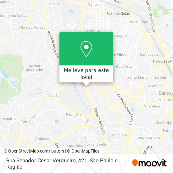 Rua Senador César Vergueiro, 421 mapa