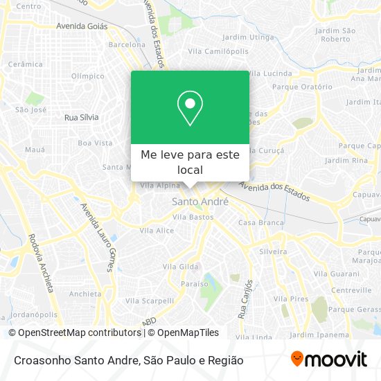 Croasonho Santo Andre mapa