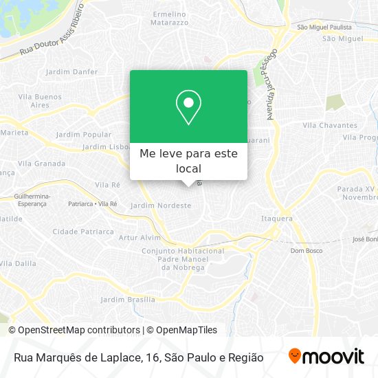 Rua Marquês de Laplace, 16 mapa