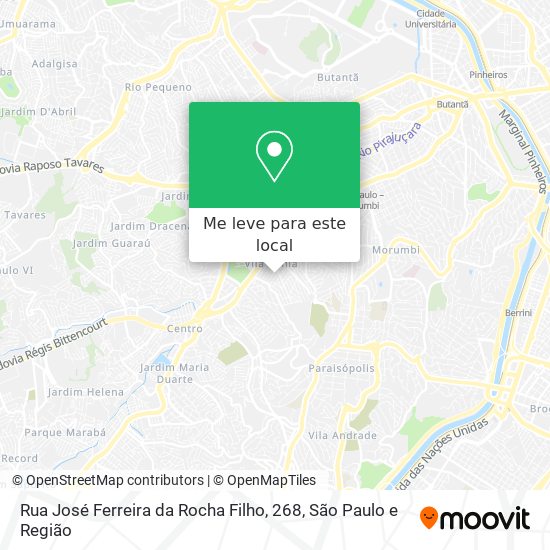 Rua José Ferreira da Rocha Filho, 268 mapa