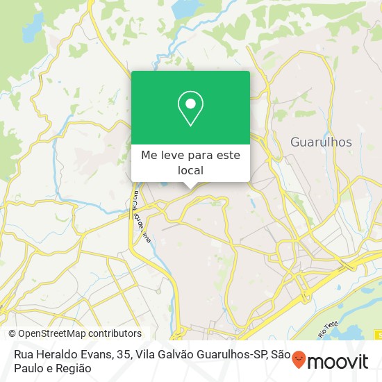 Rua Heraldo Evans, 35, Vila Galvão Guarulhos-SP mapa