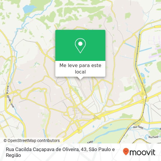 Rua Cacilda Caçapava de Oliveira, 43, Paraventi Guarulhos-SP mapa