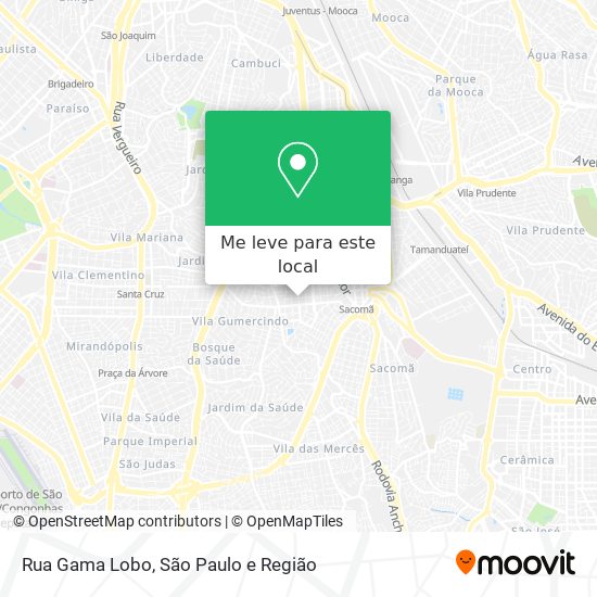 Rua Gama Lobo mapa