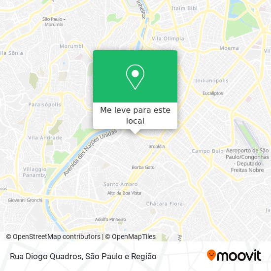 Rua Diogo Quadros mapa