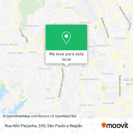 Rua Nilo Peçanha, 200 mapa