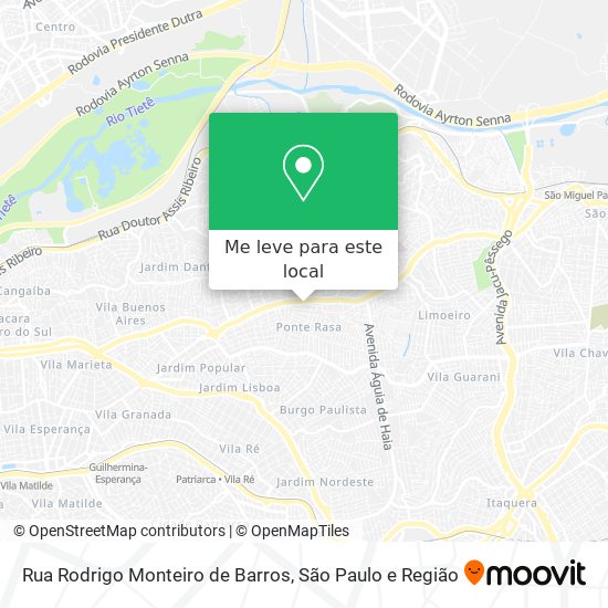 Rua Rodrigo Monteiro de Barros mapa