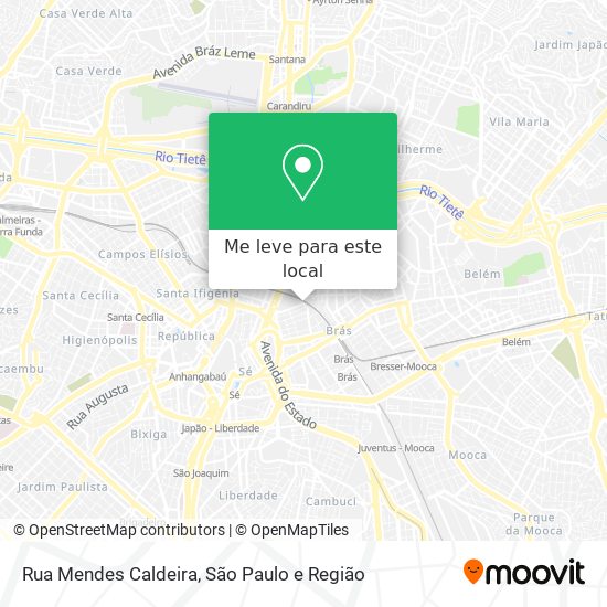 Rua Mendes Caldeira mapa