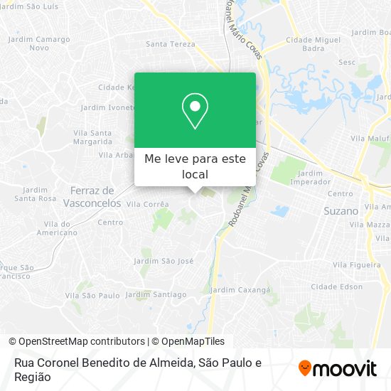 Rua Coronel Benedito de Almeida mapa