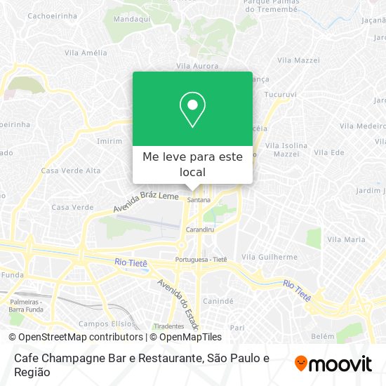 Cafe Champagne Bar e Restaurante mapa