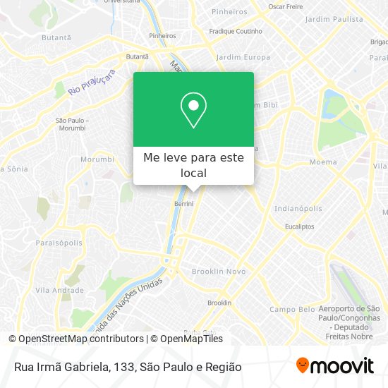 Rua Irmã Gabriela, 133 mapa