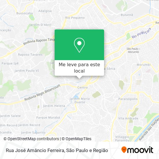 Rua José Amâncio Ferreira mapa