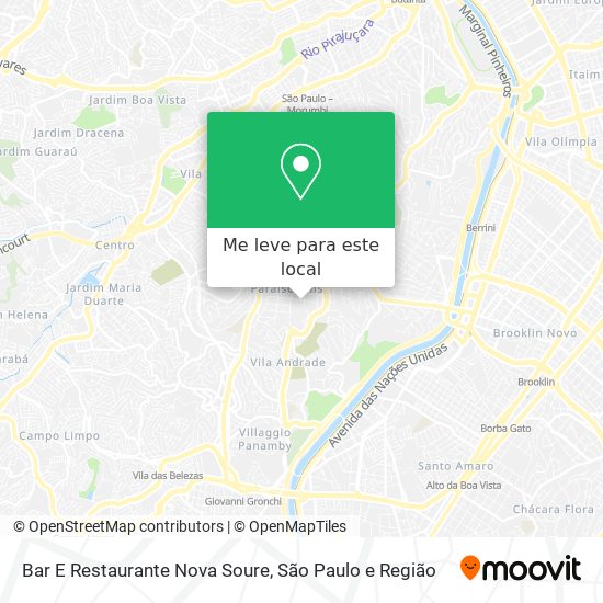 Bar E Restaurante Nova Soure mapa