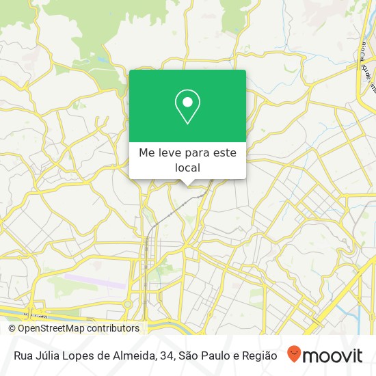 Rua Júlia Lopes de Almeida, 34, Santana São Paulo-SP mapa