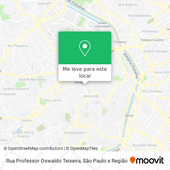 Rua Professor Oswaldo Teixeira mapa