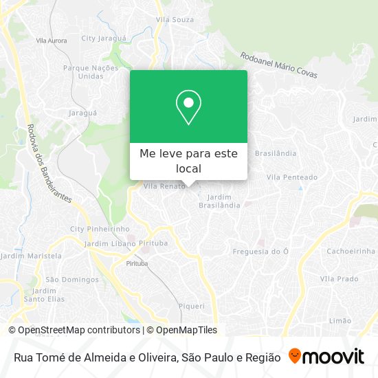 Rua Tomé de Almeida e Oliveira mapa