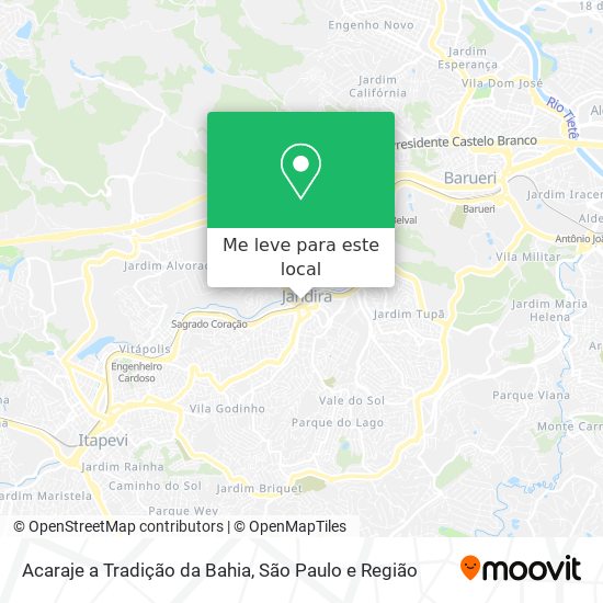 Acaraje a Tradição da Bahia mapa