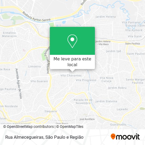 Rua Almecegueiras mapa