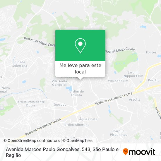 Avenida Marcos Paulo Gonçalves, 543 mapa