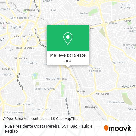 Rua Presidente Costa Pereira, 551 mapa